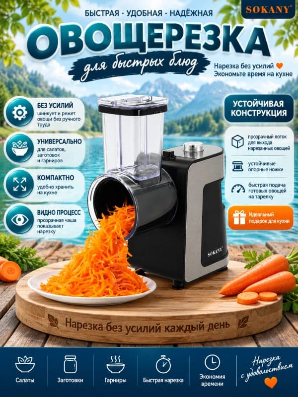 Овощерезка: инфографика для карточки товара Wildberries и Ozon