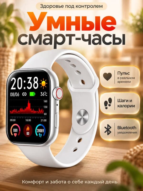 Умные смарт-часы: инфографика для карточки товара Wildberries и Ozon